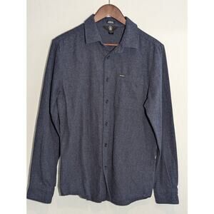 Volcom Caden Men's Blue Flannel Modern Fit Long Sleeve Size M